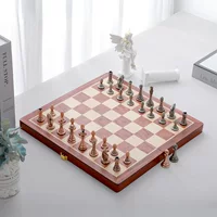 Металлические шахматы, деревянная складная шахматная доска, детские соревнования, специальная высококачественная подарочная коробка, шахматные фигуры, украшения для подарков