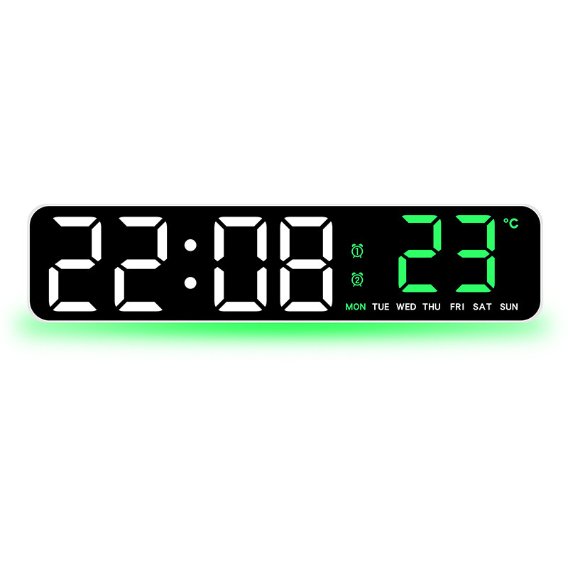 网红创意时间显示器led数字时钟电子表台式桌面摆件夜光静音2811|undefined