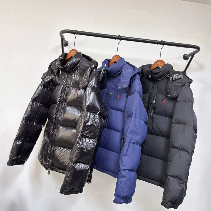High-end version of the RL brand 26ss autumn/winter casual hooded down jacket with chest embroidery, popular model for both men and women High-end version of the RL brand 26ss autumn/winter casual hooded down jacket with chest embroidery, popular model for both men and women
