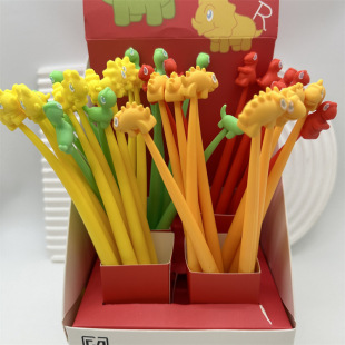 Pinmu silicone Jurassic dinosaur gel pen Tyrannosaurus swing pen Triceratops Stegosaurus shake pen water pen gift
