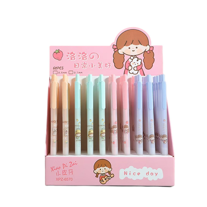 0.70.5 lápiz de color caramelo lápiz móvil de dibujos animados lindo pluma automática Lápiz automático de estudiante de escuela primaria de primer grado