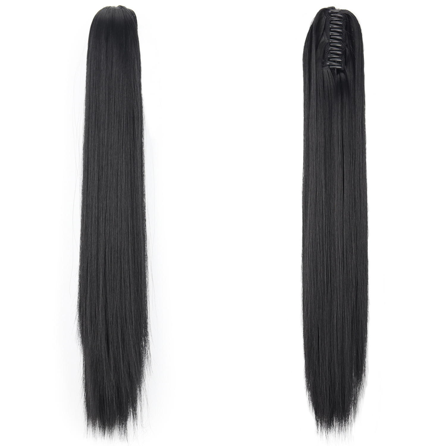 Dugi ravni sintetički rep s kopčom za kosu_voghion.com