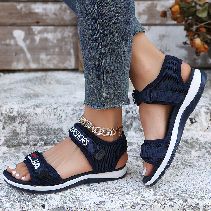 Women's Comfort Wedge Sandals – Adjustable Velcro Strap, Lightweight Cushioned Sole, Non-Slip Design For Walking, Beach & Casual Wear_voghion.com