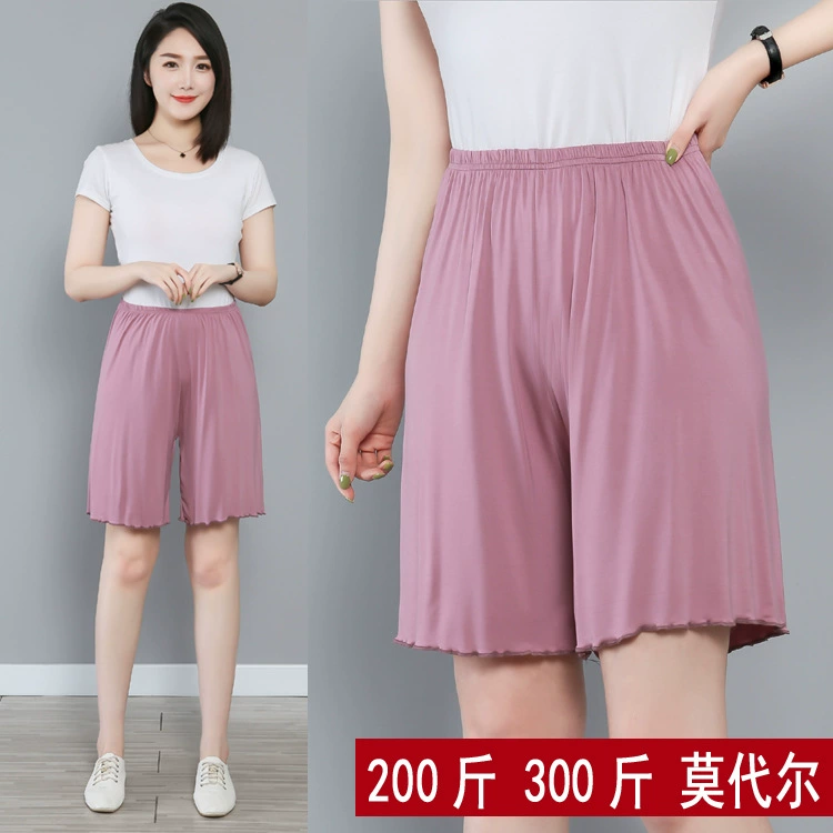 Женские летние шорты больших размеров 200 кг 300 кг плюс толстые нижние шорты тройные штаны с волнистым краем брюки с высокой талией пижамы