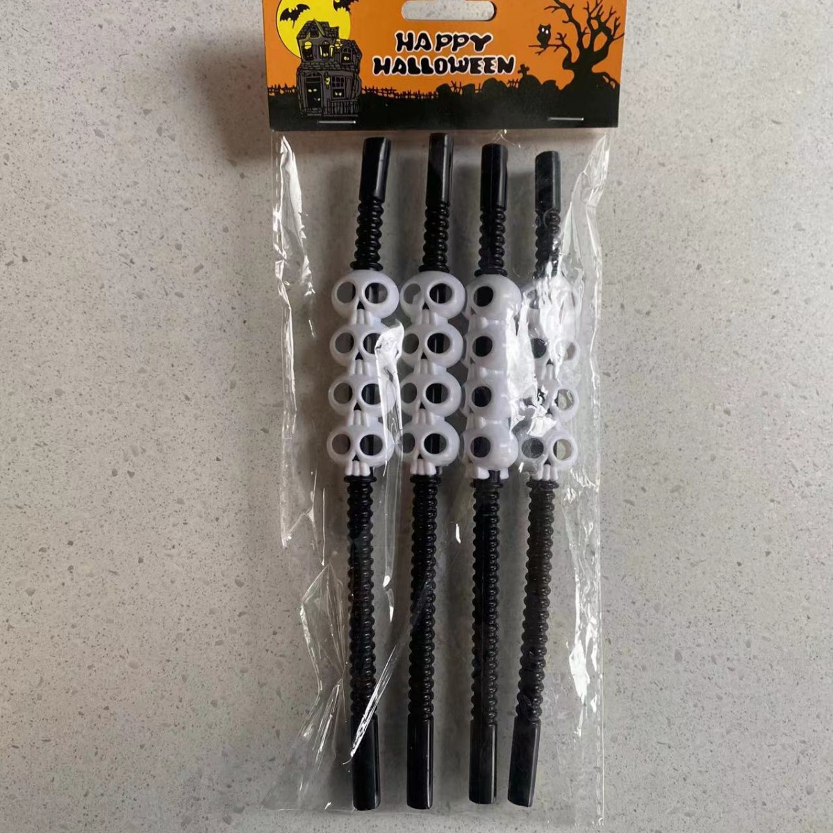 Transfronterizos Halloween bebida fiesta paja creativa calabaza paja calabaza forma de paja