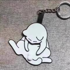 人気のかわいいクリエイティブ面白い卵猫回転可能なアクリルキーホルダースクールバッグペンダントギフトトレンディなおもちゃ