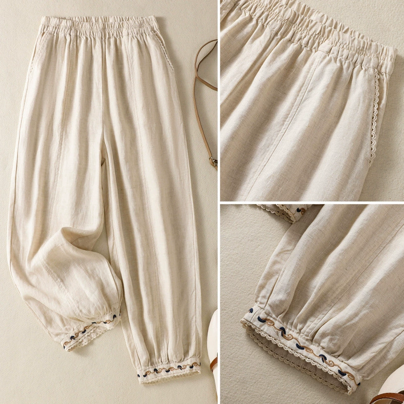Retro trousers for leisure, oversize, fitted