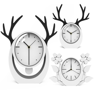 Nordic Table Clock for Living Room Home Use, Creative Clock Ornament, Light Luxury Simple Desktop Clock, Bedside Clock for Winter