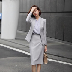 西装套装女秋冬时尚西服外套银行地产销售物业客服工作服外套女装