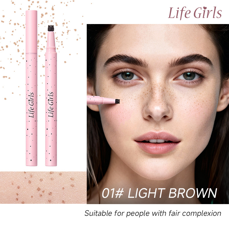 Life Girls simulación natural de pecas lápiz impermeable color natural sin manchas lápiz de maquillaje transfronterizo