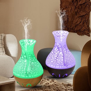 USB Vase Cracked Wood Grain Humidifier Aromatherapy Machine Car Office Home Wholesale Gifts Giveaways