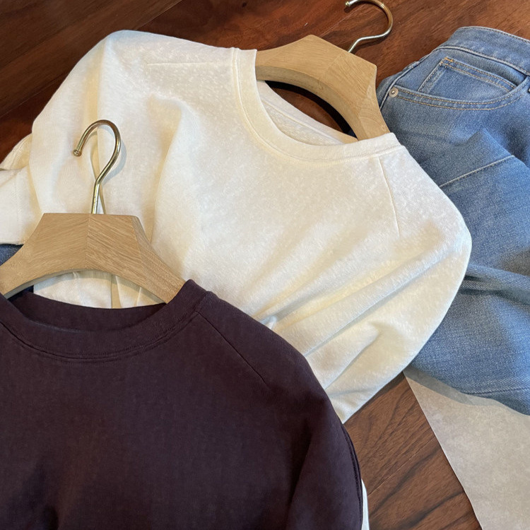 Absolutely Amazing!!! One Piece Can Last You a Long Time~ French Style Minimalist Basic Round Neck Solid Color Short-Sleeve T-Shirt for Women for Summer Absolutely Amazing!!! One Piece Can Last You a Long Time~ French Style Minimalist Basic Round Neck Solid Color Short-Sleeve T-Shirt for Women for Summer