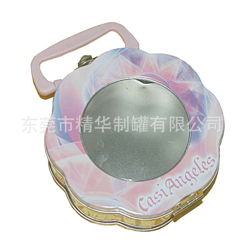 梅花形手挽铁罐   烘焙曲奇饼干盒     节日礼品婚庆回礼手挽铁盒