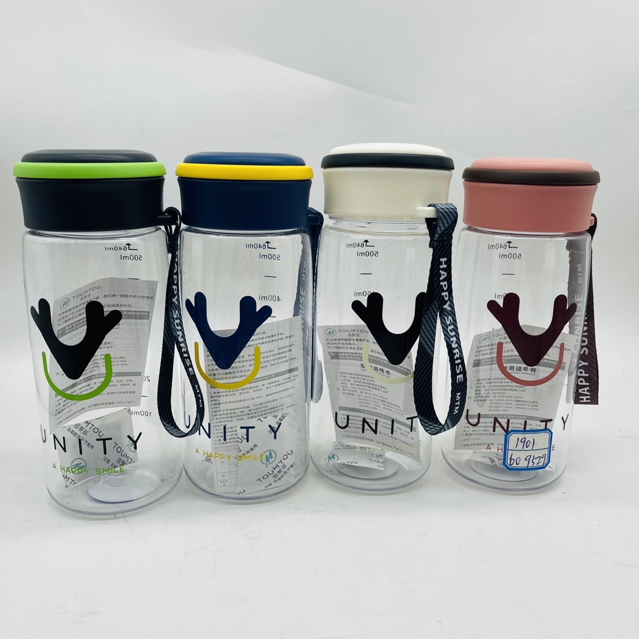 Dometo nuevo verano de gran capacidad portátil taza de agua de plástico deportivo taza de agua resistente a altas temperaturas taza de agua al por mayor