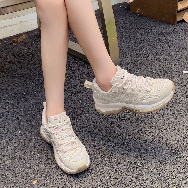 Zapatos de primavera 2026 nuevos zapatos casuales de montaña blancos grandes y ligeros