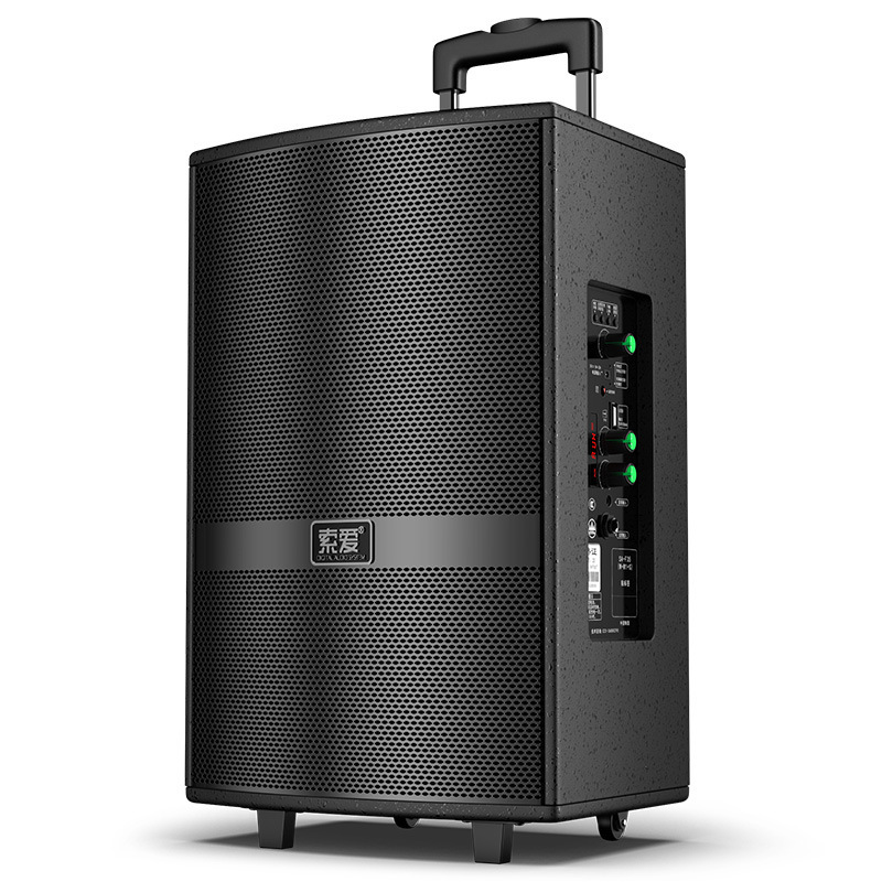 索愛f 36広場舞音響屋外公演k歌ダンス15インチ移動レバーbluetoothスピーカーマイク付き|undefined
