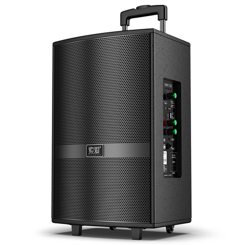 Sony Ericsson F36 Square Dance Speaker Outdoor Performance K Song and Dance 15-inch Mobile Trolley Bluetooth Speaker with Microphone