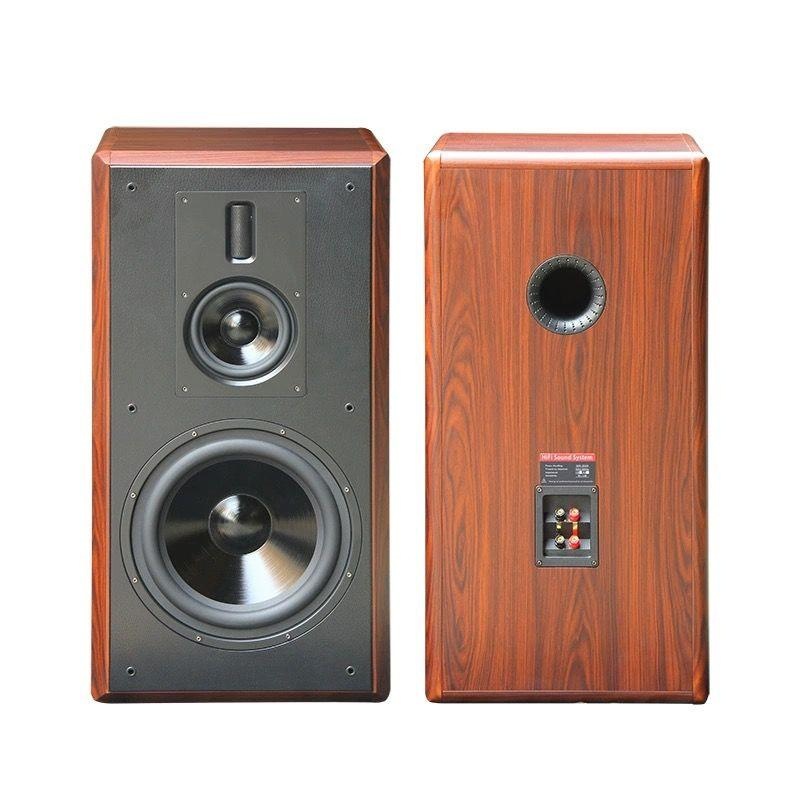 High-Fidelity Three-Way Speaker 12inch Floor-Standing Home Wooden Bookshelf Passive Amplifier High Power High Fidelity
