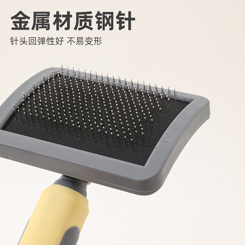 Artefacto de peine de gato, cojín de aire curvo, peine de aguja, peine especial para peine de gato, peine de perro para pelo flotante, cepillo de masaje, peine para mascotas