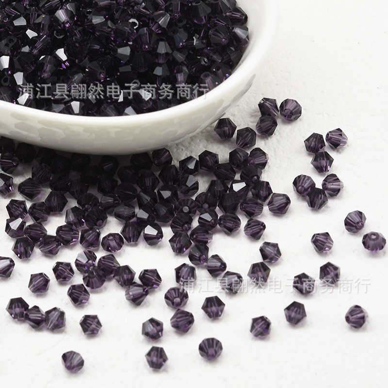 Hoa violet / Hạt kim cương boutique 3mm (100 chiếc/gói)