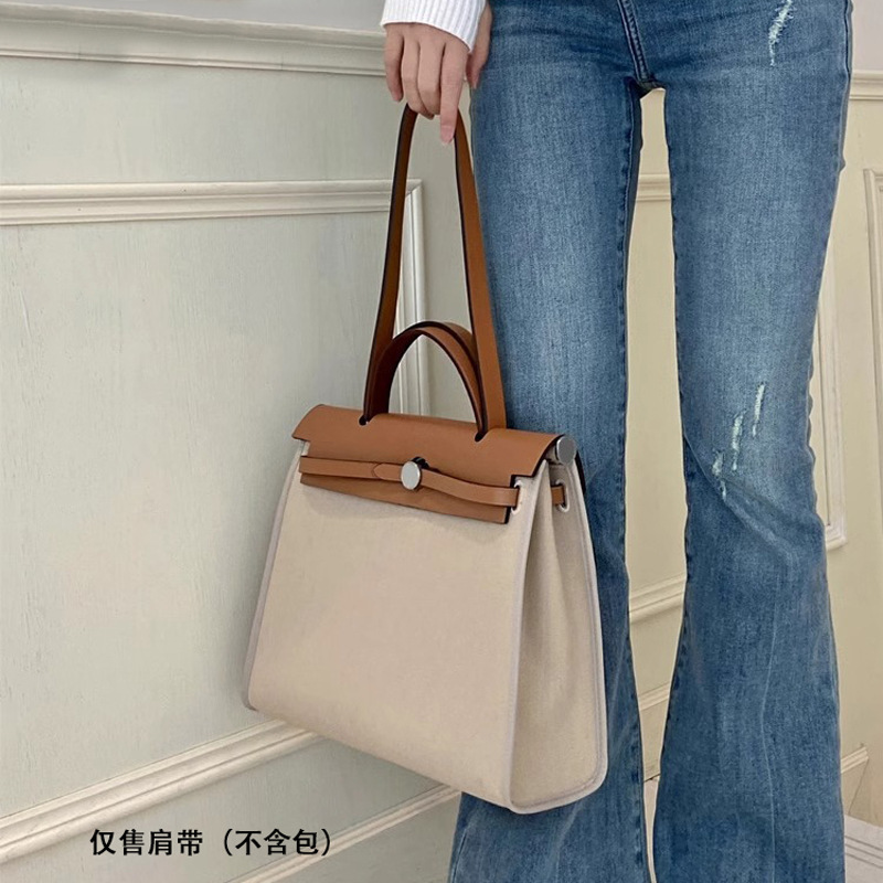 名匠適用H愛馬herbagショルダーストラップ片肩斜めショルダー杜邦紙内胆バッグ改造短本革幅バッグベルト|undefined