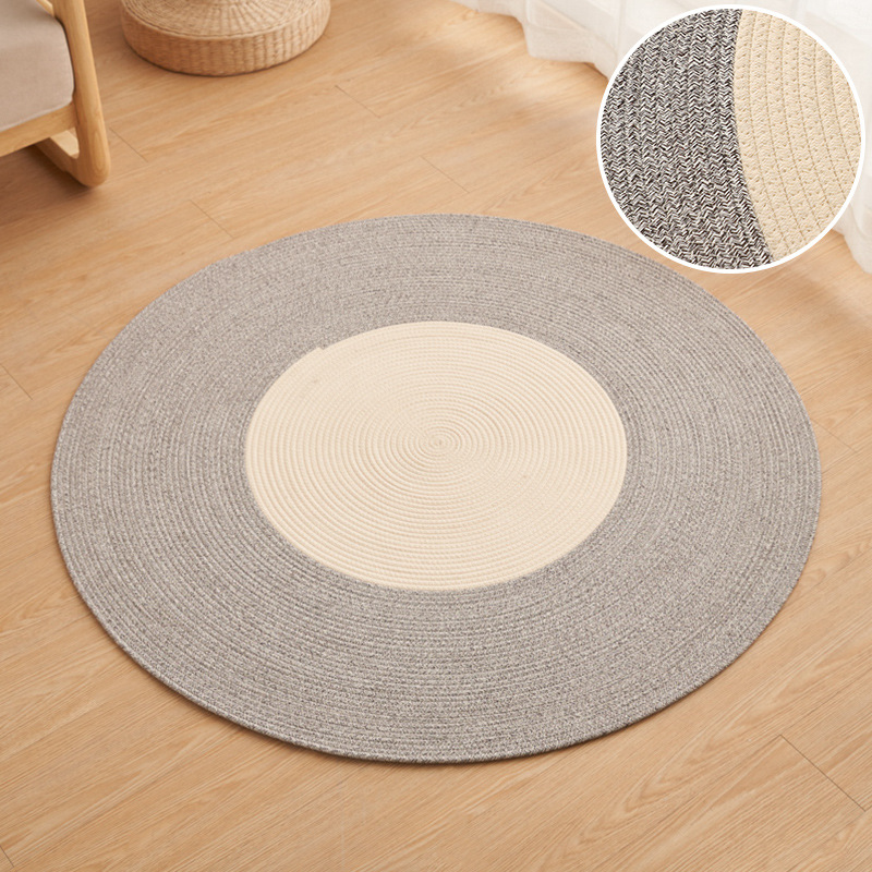 Sala de estar nórdica alfombra mesa de café manta dormitorio alfombra de piso hogar lavable sofá cama lado gran área redonda tejida a mano