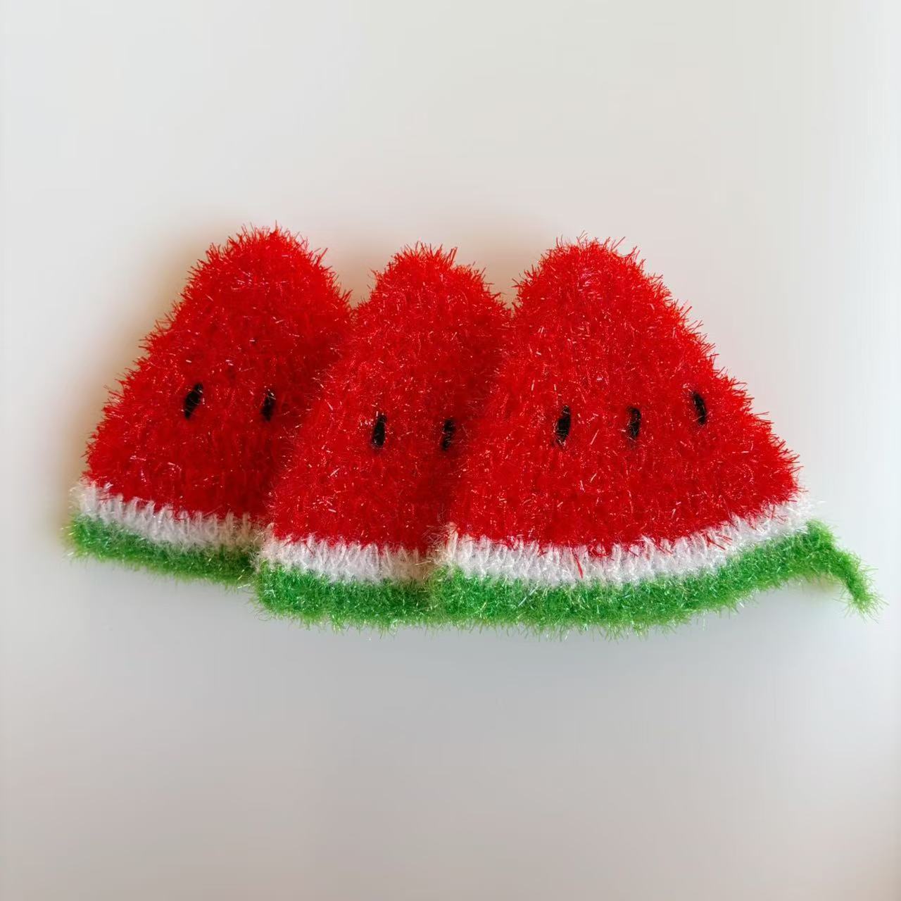 한국식 수박 접시 소원 수건 주방 청소 사발 손으로 뜨개질을 한 접시 소원 솔리드 컬러 아크릴 오일 프리