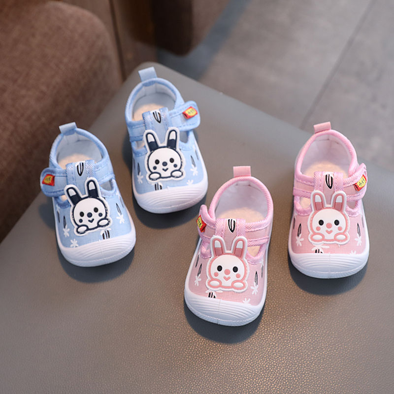 2024 baby shoes 0-1-2 years old boys and girls baby cloth shoes non-slip soft bottom baby sandals toddler shoes princess shoes