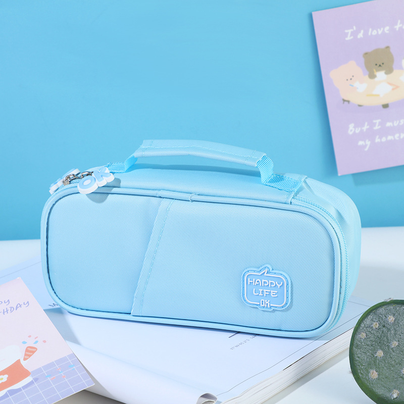 Comercio exterior transfronterizo simple caja de papelería Portátil Bolsa de lápiz caso de lápiz de gran capacidad caja de lápiz cuadrado