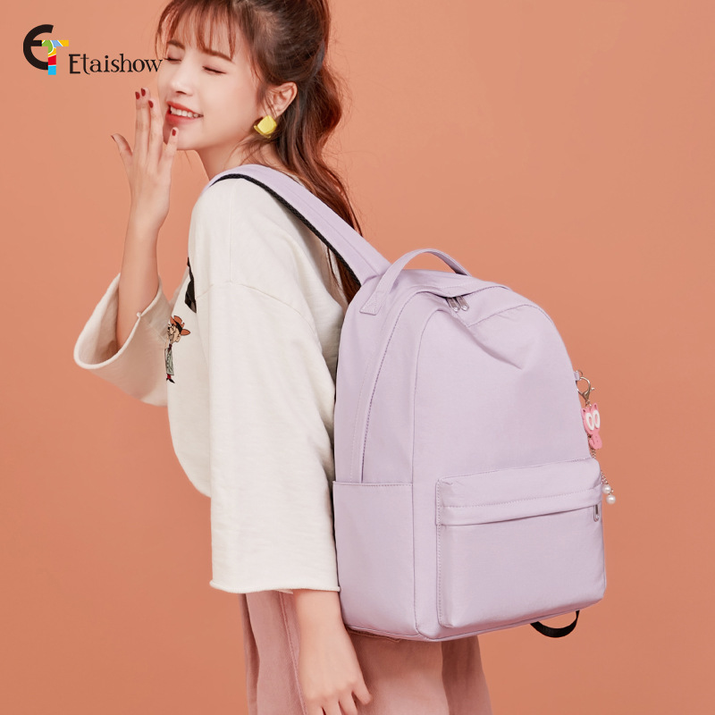 Nuevo Rosa Escuela Primaria estudiante schoolbag niñas gran capacidad estilo coreano simple mochila estudiante mochila
