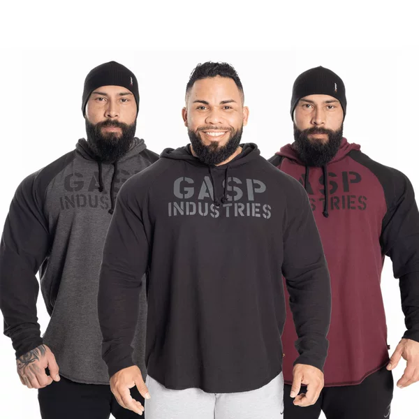 GASP hooded jacket sports leisure fitness training autumn and winter base European and American new muscle loose new sweater