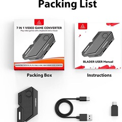 佳影Blader PS4本体ゲームハンドルキーボードマウス変換器PS3 Xbox Switch PC
