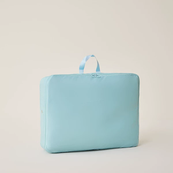 Blue down jacket, big storage bag, 40×18×30cm