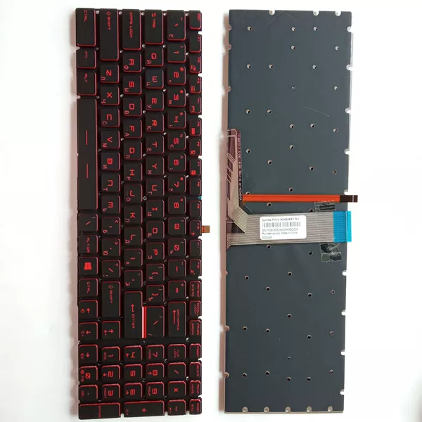 Red letters, red edges, backlight RU