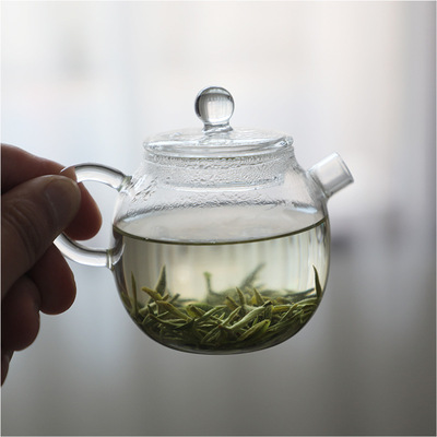 迷你小壶高硼硅玻璃小泡茶壶煮茶壶办公花茶壶小加厚过滤功夫茶具
