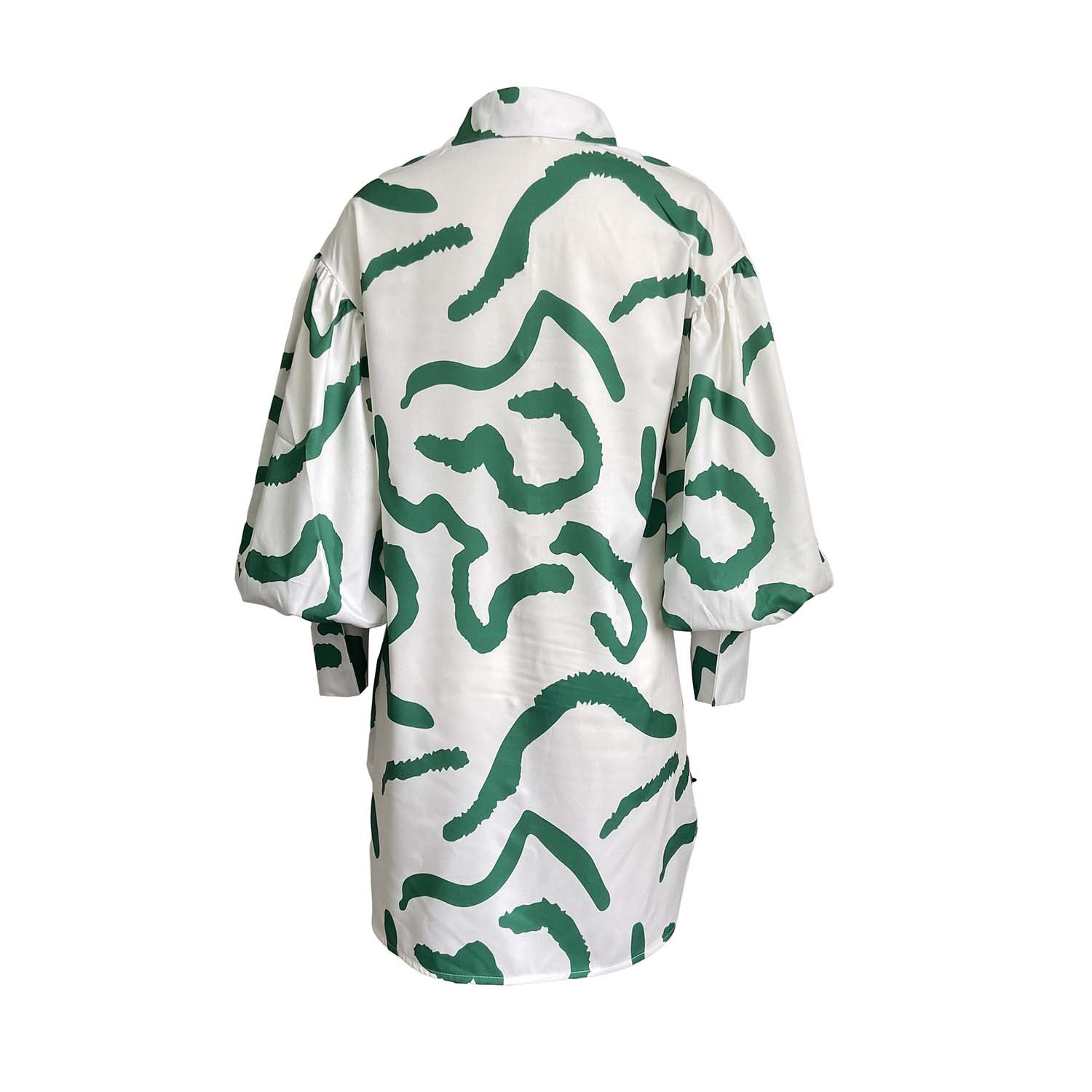Women Clothing Loose Printed Shirt Dress 14 Women Clothing Loose Printed Shirt Dress