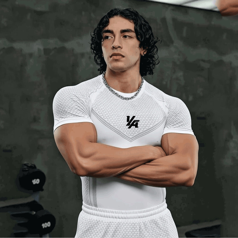 Youngla Co-Branded Batman Men's T-Shirt Jogging Sports Fitness Quick-Drying Breathable Elastic Tights Training Clothes Youngla Co-Branded Batman Men's T-Shirt Jogging Sports Fitness Quick-Drying Breathable Elastic Tights Training Clothes