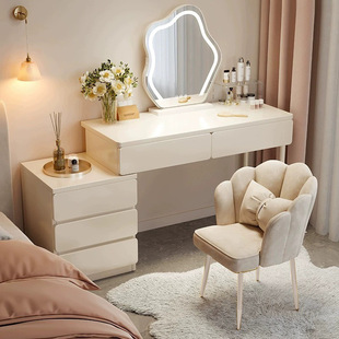 Dressing Table Bedroom Simple Modern 2024 New Accessible Luxury Makeup Table Bedside Table Dressing Table Integrated Dipeng