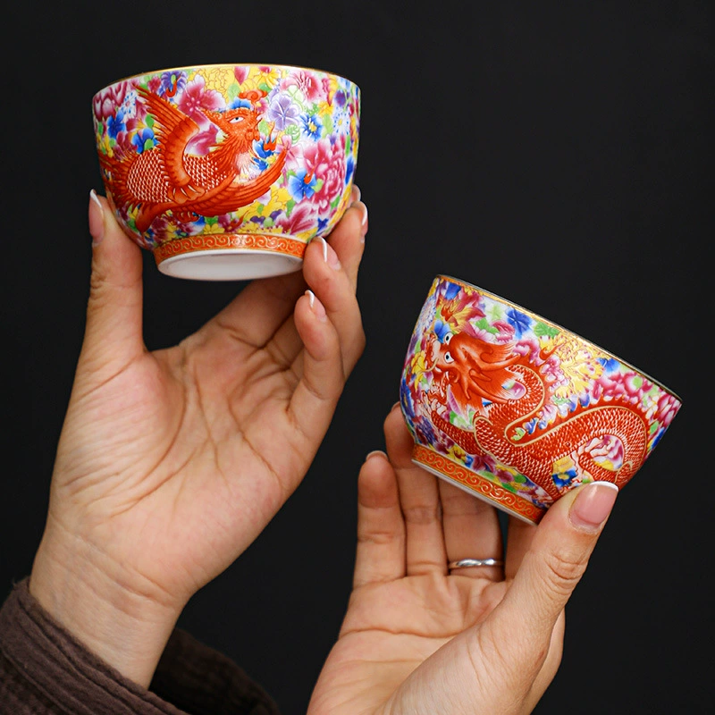 Эмалированная мастерская чашка керамики кунг-фу чайная чашка одинарная чашка Джианьчжань личная чашка дворцовый дворец Ваньхуань большая чайная чашка