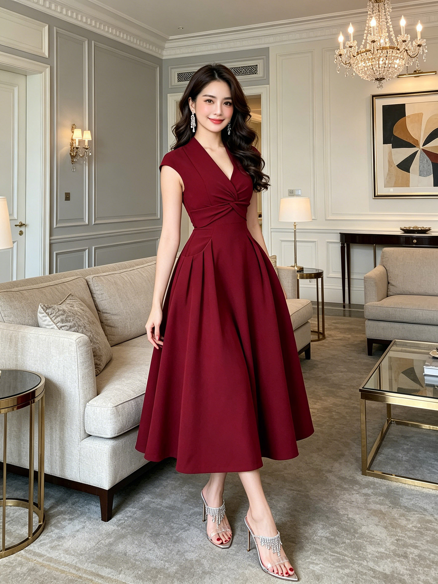 Fashionable elegant summer dress