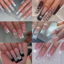 �¿�羳�����׺ϼ����� ��ʽŷ��press on nail��ָ�������� Ƭ