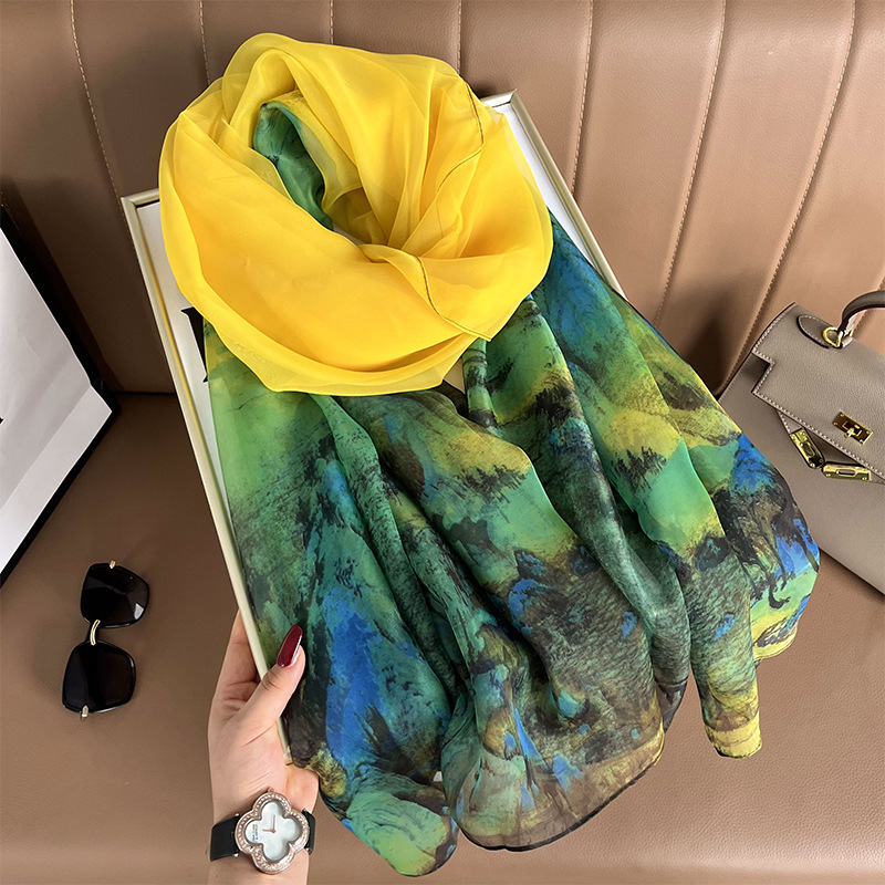 2026 New Fashion Soft Gauze Long Summer Sun Protection Beach Towel Women's Gauze Scarf for Vacation Travel and Spring and Autumn Wear 2026 New Fashion Soft Gauze Long Summer Sun Protection Beach Towel Women's Gauze Scarf for Vacation Travel and Spring and Autumn Wear