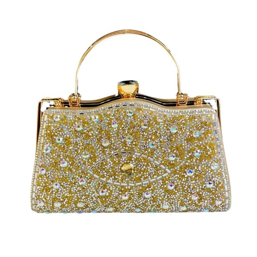 New Cross-border Exquisite Evening Bag with Diamond Accents for Ladies Matching Qipao, Bag Noblewoman Ballroom Handbag Water Diamond