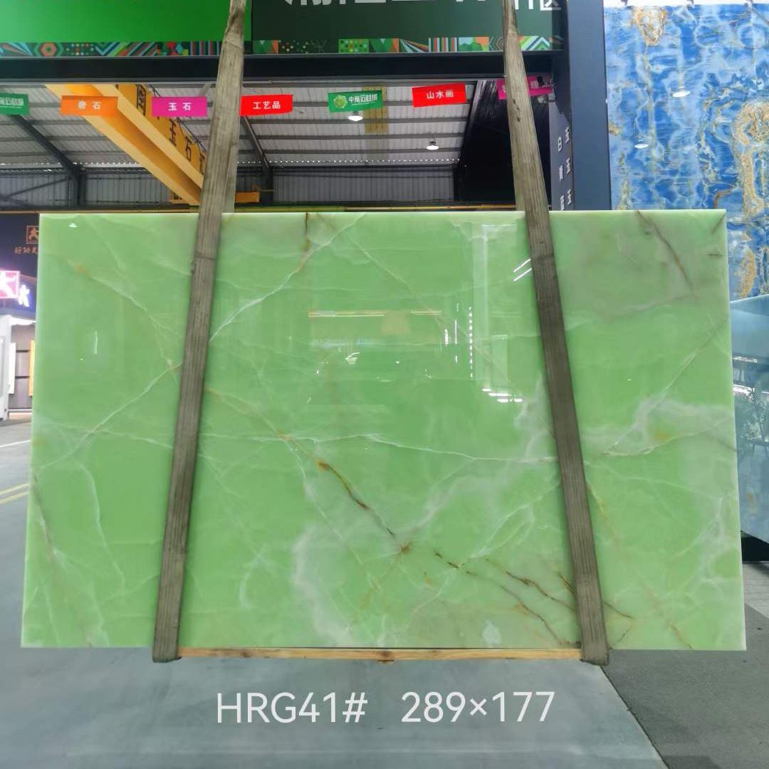 天然玉石板青玉大理石茶几边几定做 卫生间背景墙奢石石材