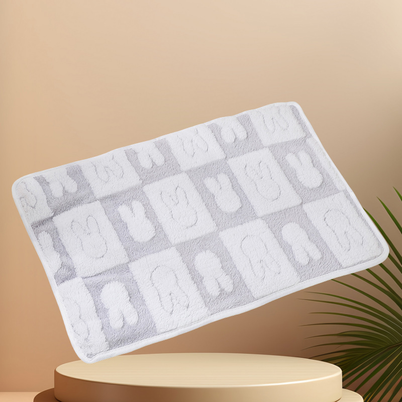 Manta para mascotas transfronteriza de invierno, felpa de doble cara, estera para mascotas, manta para perros en forma de conejo, manta súper suave