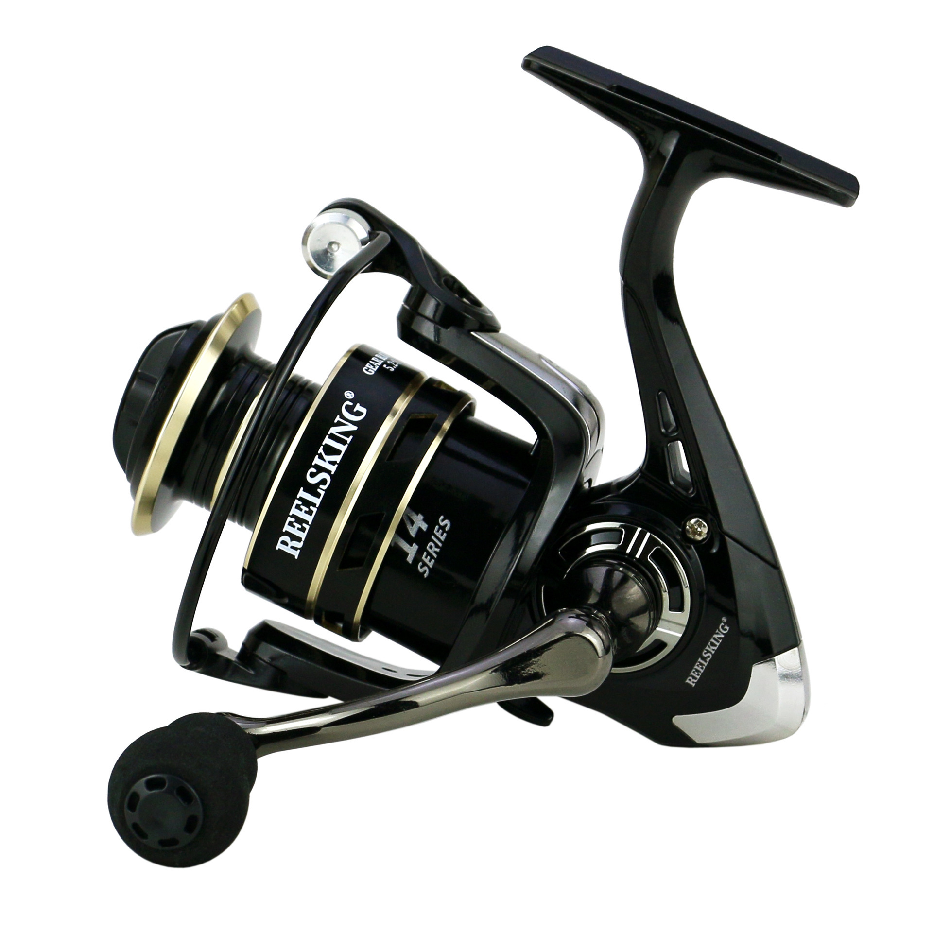 Carrete Giratorio de Pesca de Metal para Pesca en Mar