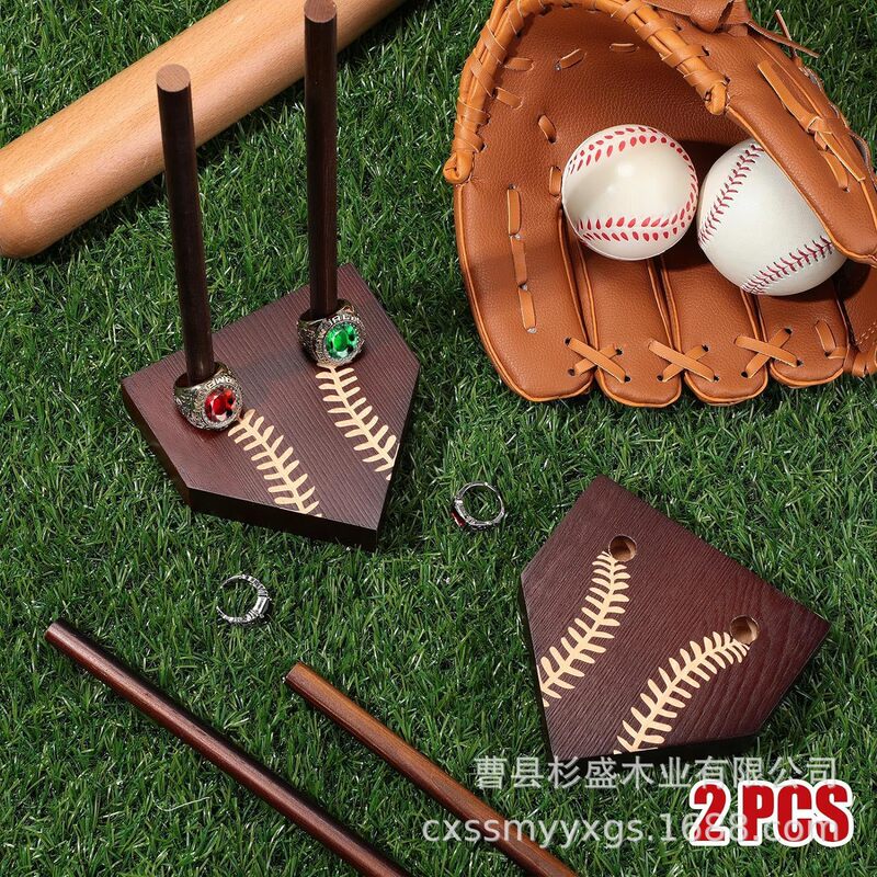 Ring Display Stand Baseball Fans Ring Stand Wooden Ring Stacking Stand Baseball Softball Championship