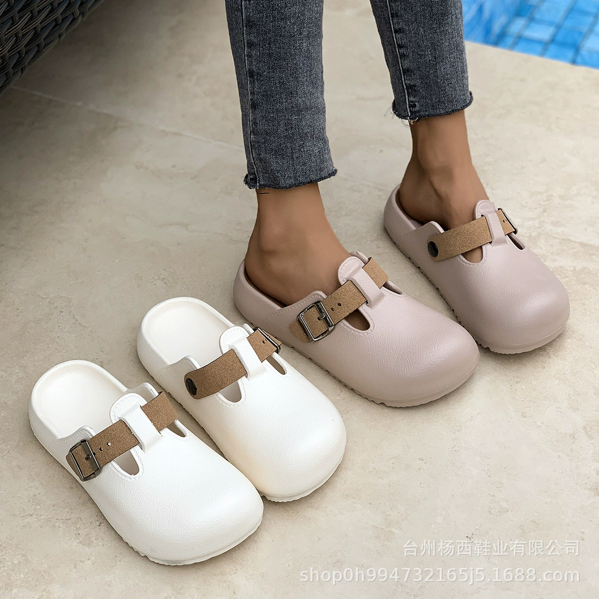 2024 Летняя новая толстая подошва женщина носит мягкое дно EVA