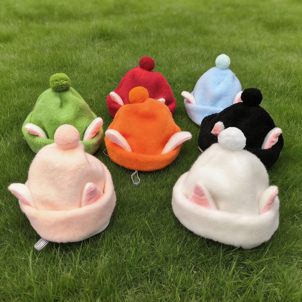 Gorro de pelagem sintética de coelho para gatos e cães_voghion.com