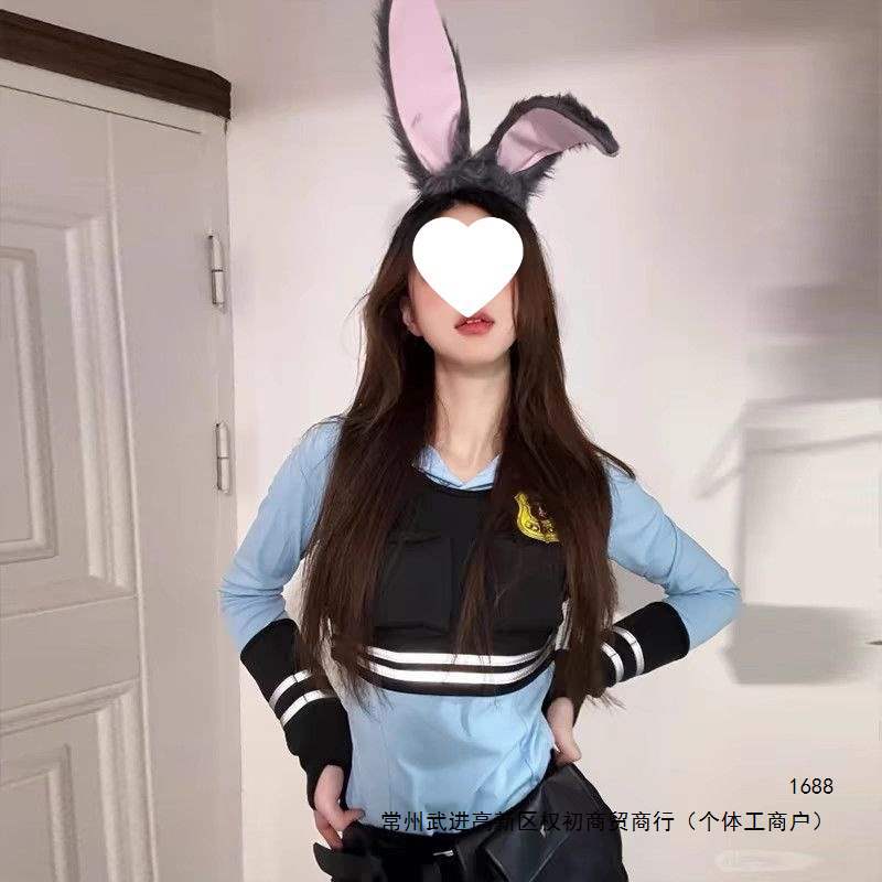网红朱迪兔子警官cos服朱迪警官万圣节漫展服套装直播迪士尼演出